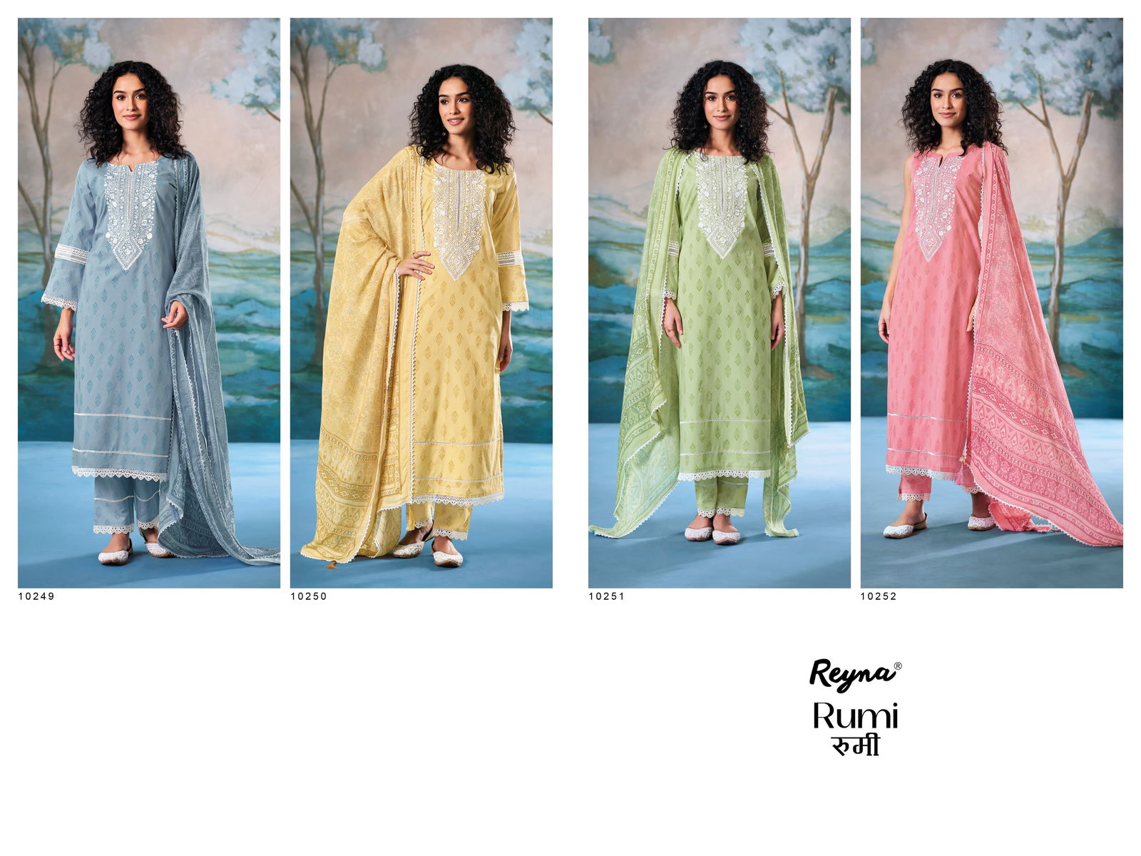 Rumi By Reyna Cotton Block Printed Dress Material Surat Wholesale Market